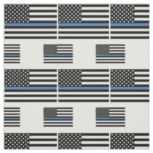 Polizei Thin Blue Line American Flag Stoff