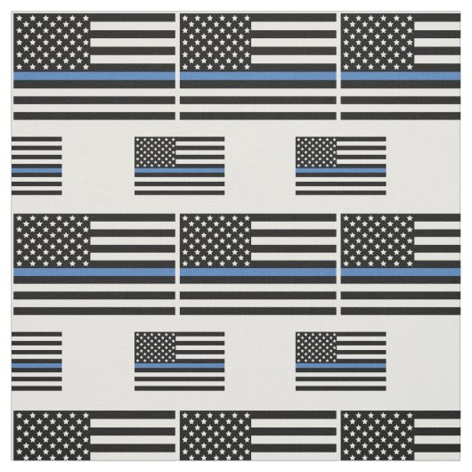 Polizei Thin Blue Line American Flag Stoff (Muster)
