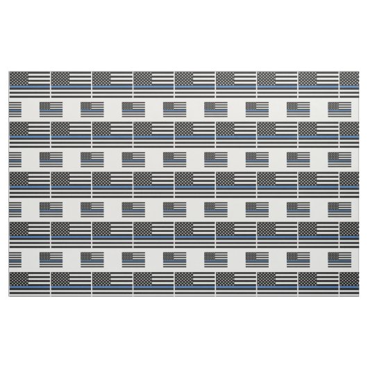 Polizei Thin Blue Line American Flag Stoff (Fat Quarter (45,7 x 55,9 cm))
