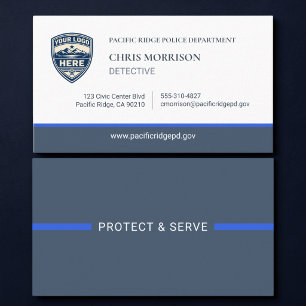 Polizei Thin Blue Line Benutzerdefinierte Logo Vis Visitenkarte