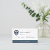 Polizei Thin Blue Line Benutzerdefinierte Logo Vis Visitenkarte (Stehend Vorderseite)