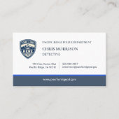 Polizei Thin Blue Line Benutzerdefinierte Logo Vis Visitenkarte (Vorderseite)