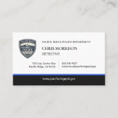 Polizei Thin Blue Line Logo Visitenkarte (Vorderseite)