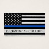 Polizei Thin Blue Line PolizistIn-Visitenkarte Bul (Rückseite)