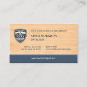 Polizei Thin Blue Line Rustikale Holz Visitenkarte (Vorderseite)