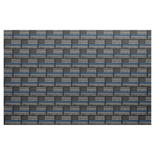 Polizei-Thin-Blue-Line Stoff (Yard (91,4 cm))
