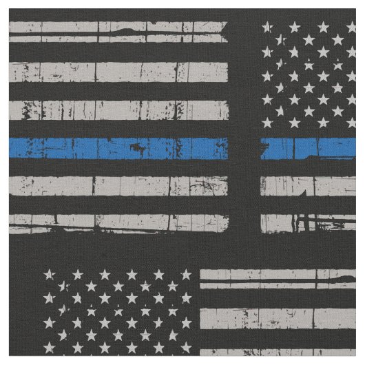 Polizei-Thin-Blue-Line Stoff (Nahaufnahme)