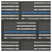 Polizei-Thin-Blue-Line Stoff (Muster)