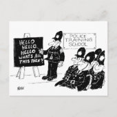 Polizei-Trainings-Schul-Cartoon Postkarte (Vorderseite)