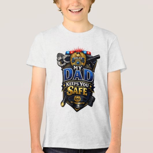 Polizei Tri-Blend Shirt (Vorderseite)