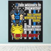 Polizei Trojaner Krieger ich bin der Sturm Leinwanddruck (Insitu (Holzboden))