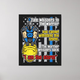 Polizei Trojaner Krieger ich bin der Sturm Leinwanddruck