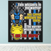 Polizei Trojaner Krieger ich bin der Sturm Leinwanddruck (Insitu (Holzboden))