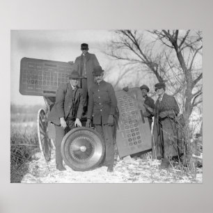 Polizei überfällt illegales Casino, 1932. Vintages Poster