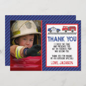 Polizei und Feuer danke Ihnen Karte mit Foto (Vorne/Hinten)