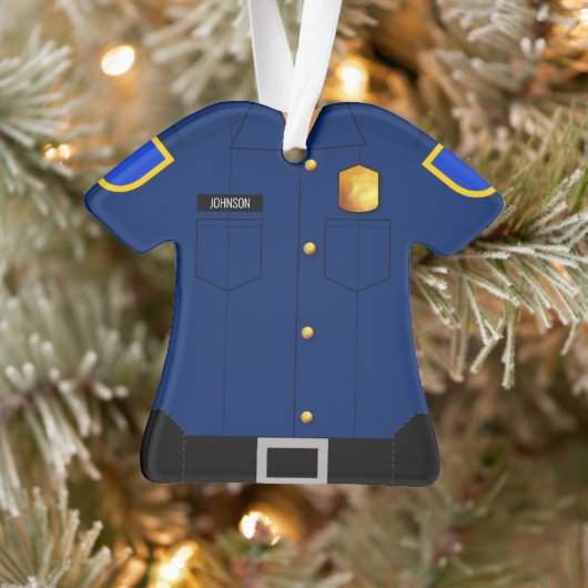 Polizei Uniform Navy Blue Profession Ornament (Baum)