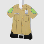Polizei Uniform Tan mit Silberschild Ornament (Vorderseite)