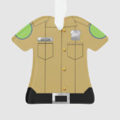 Polizei Uniform Tan mit Silberschild Ornament (Vorderseite)