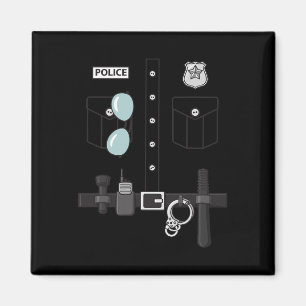 Polizei Uniforme Halloween Kids Boys Magnet