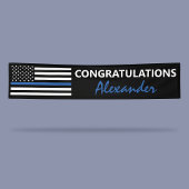 Polizei - US-Flagge | Thin Blue Line Banner