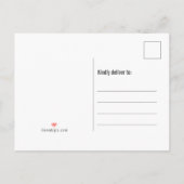 Polizei verdünnt blaue Linie mit Monogramm neue Ankündigungspostkarte (Rückseite)