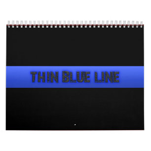 Polizei verdünnt Blue Line 3D Kalender