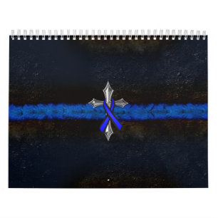 Polizei verdünnt Blue Linekreuz und -band Kalender