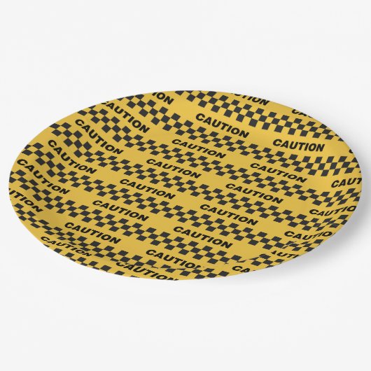 Polizei - Vorsicht Pappteller (Schrägansicht)