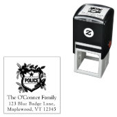 Polizei Weihnachts Elegante Rücksendeadresse Permastempel (Beispiel)