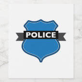 Polizei Weinetikett (Einzelnes Label)