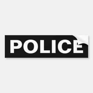 POLIZEI - weißes Logo-Emblem Autoaufkleber