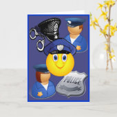 Polizei-Wochen-Gruß-Karte 4 Karte (Gelbe Blume)