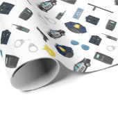Polizei-Wrap-Papier, Geschenkpapier für die Strafv (Rolleneckpunkt)
