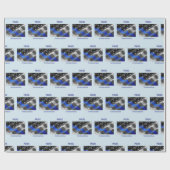 Polizei-Wrapper Geschenkpapier (Flach)