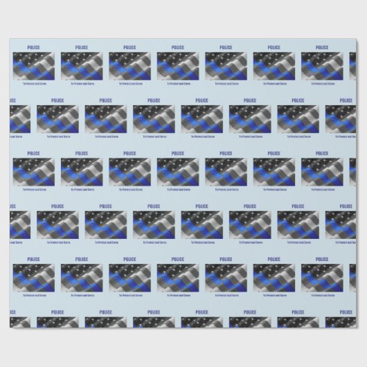 Polizei-Wrapper Geschenkpapier (Flach)