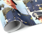 Polizei-Wrapper Geschenkpapier (Rolleneckpunkt)