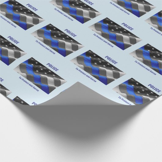Polizei-Wrapper Geschenkpapier (Ecke)