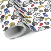 Polizei-Wrapper Geschenkpapier (Rolleneckpunkt)