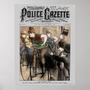 Polizei-Zeitungsplakat Fahrrad-Rennen Poster