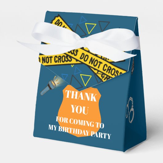 Polizei zum Geburtstag Geschenkschachtel (Vorderseite)