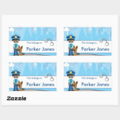 Polizei zurück zu Personalisierten Labels in der S Rechteckiger Aufkleber (Blatt)