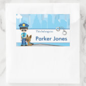 Polizei zurück zu Personalisierten Labels in der S Rechteckiger Aufkleber (Tasche)