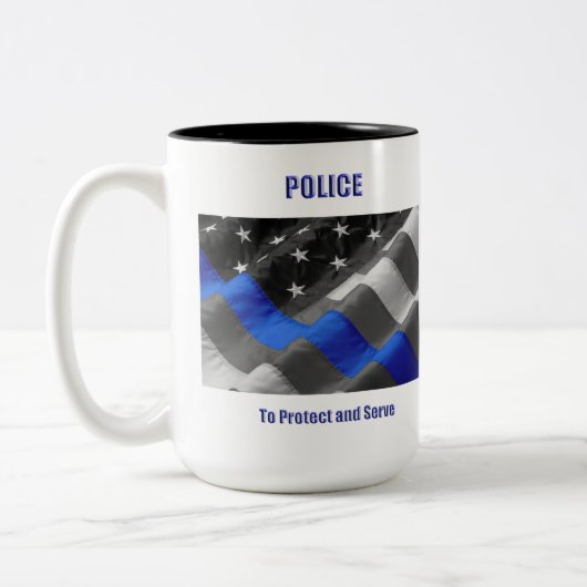 Polizei Zweifarbige Tasse (Links)