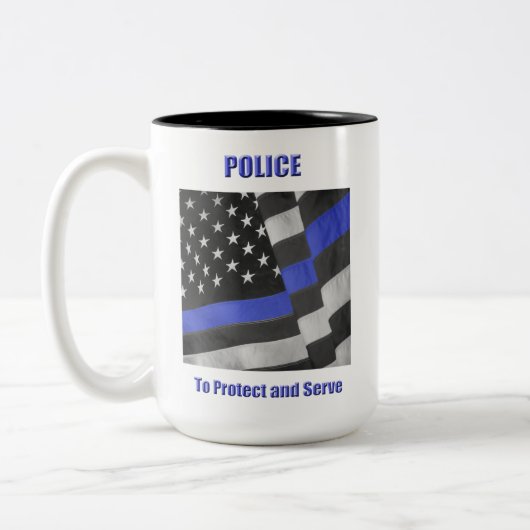 Polizei Zweifarbige Tasse (Links)
