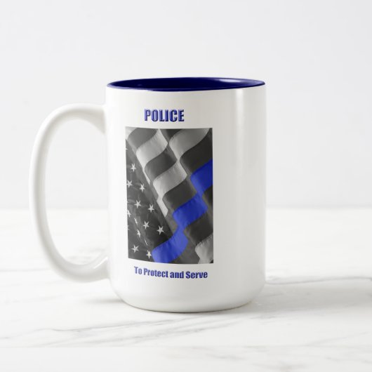 Polizei Zweifarbige Tasse (Links)