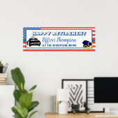 Polizeiabteilung Amerikanische Flaggenregelung Poster (Heimbüro)