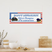 Polizeiabteilung Amerikanische Flaggenregelung Poster (Küche)