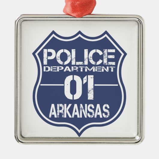 Polizeiabteilung Arkansas Schild 01 Ornament Aus Metall (Vorne)