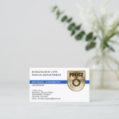 Polizeiabteilung Blaues Logo für die Rechtsdurchse Visitenkarte (Stehend Vorderseite)