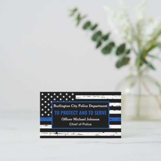 Polizeiabteilung für die Strafverfolgung in Thin B Visitenkarte (Stehend Vorderseite)